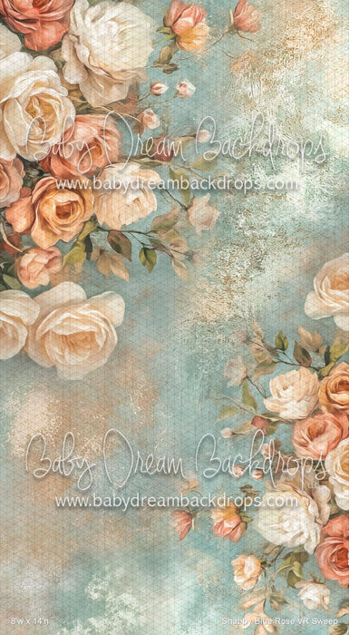 Shabby Blue Rose Sweep (VR)