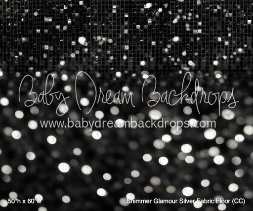 Shimmer Glamour Silver Fabric Floor (CC)