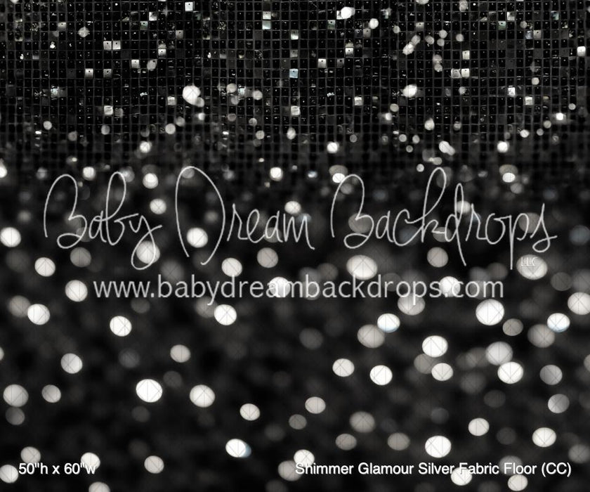 Shimmer Glamour Silver Fabric Floor (CC)