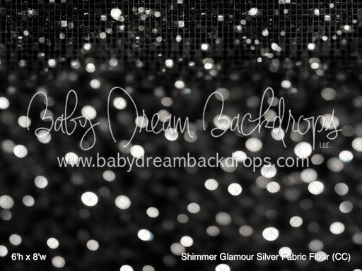 Shimmer Glamour Silver Fabric Floor (CC)