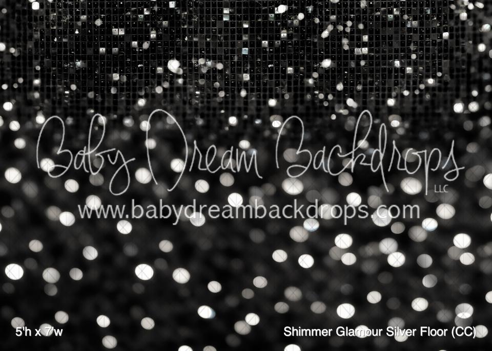 Shimmer Glamour Silver Fabric Floor (CC)