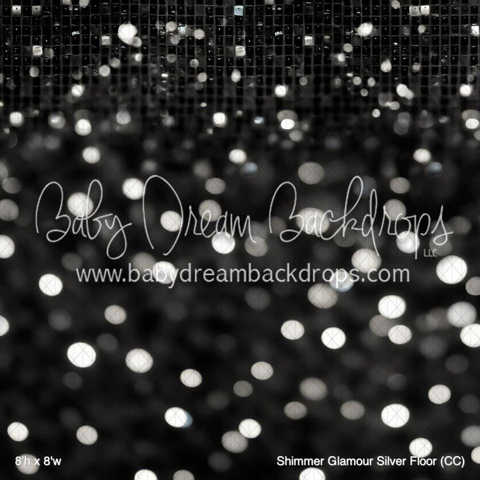 Shimmer Glamour Silver Fabric Floor (CC)