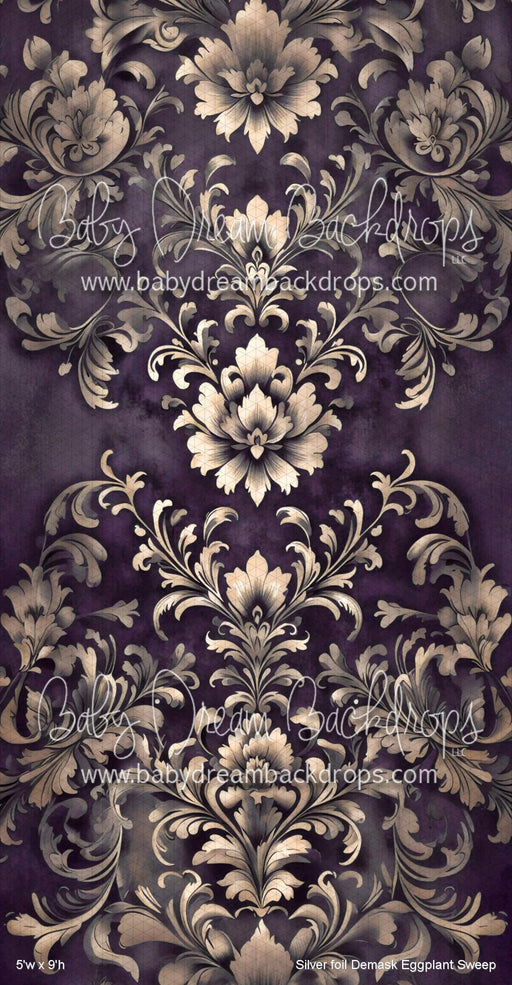 Silver foil Demask Eggplant Sweep (VR)