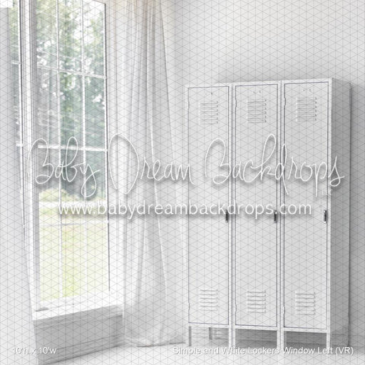 Simple and White Lockers Window Left (VR)
