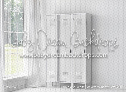 Simple and White Lockers Window Left (VR)