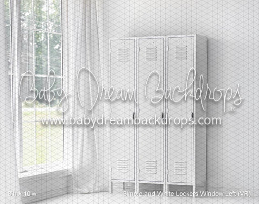 Simple and White Lockers Window Left (VR)