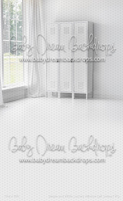 Simple and White Lockers Window Left Sweep (VR)