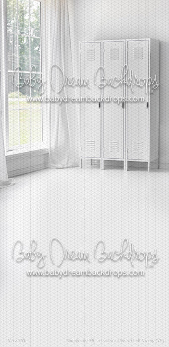 Simple and White Lockers Window Left Sweep (VR)
