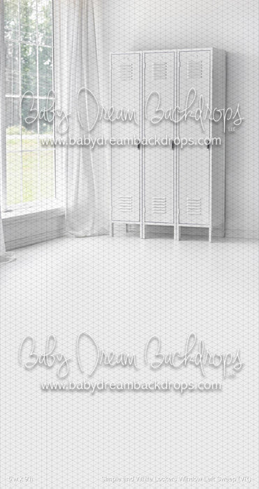 Simple and White Lockers Window Left Sweep (VR)