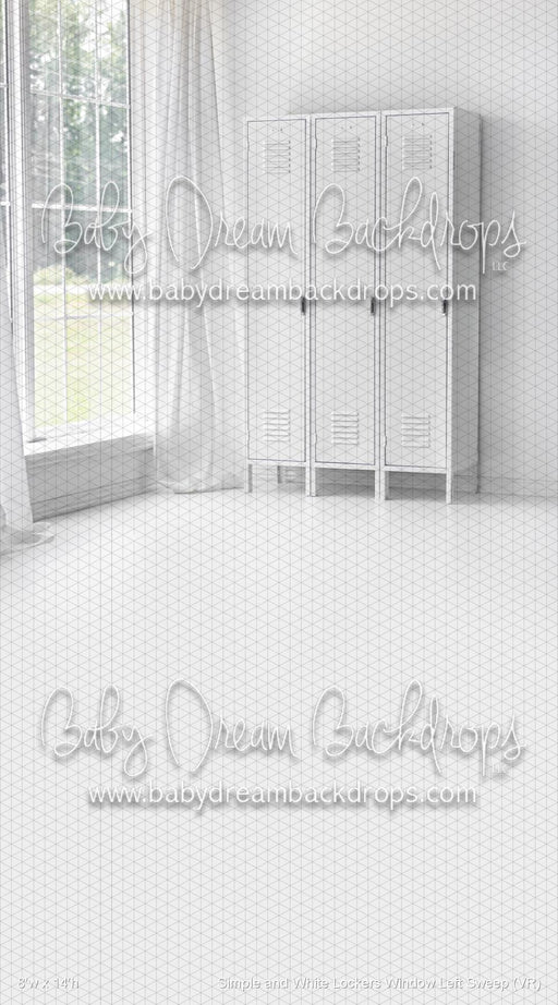 Simple and White Lockers Window Left Sweep (VR)