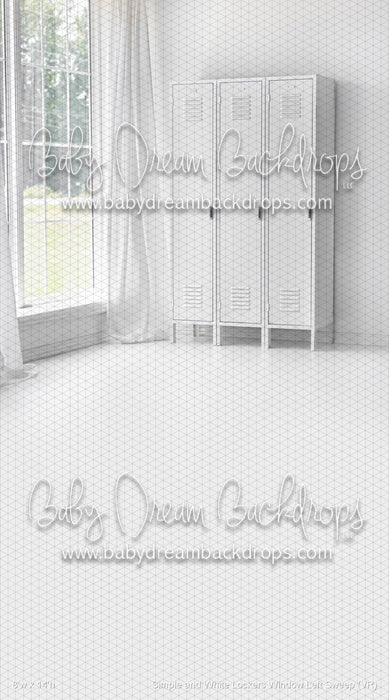 Simple and White Lockers Window Left Sweep (VR)
