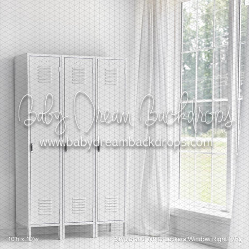 Simple and White Lockers Window Right (VR)