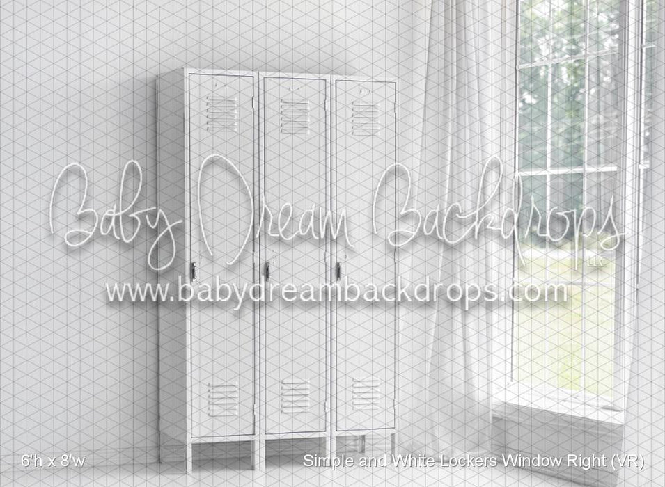 Simple and White Lockers Window Right (VR)