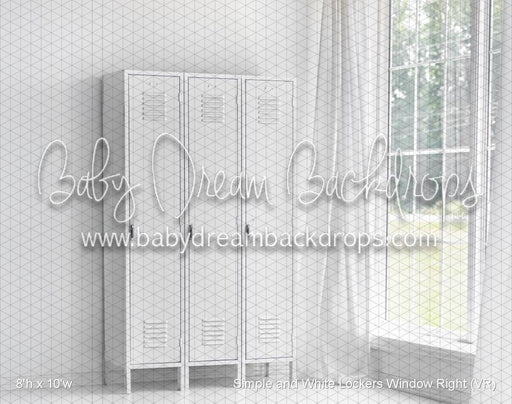 Simple and White Lockers Window Right (VR)