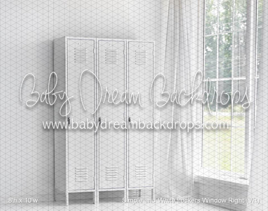 Simple and White Lockers Window Right (VR)