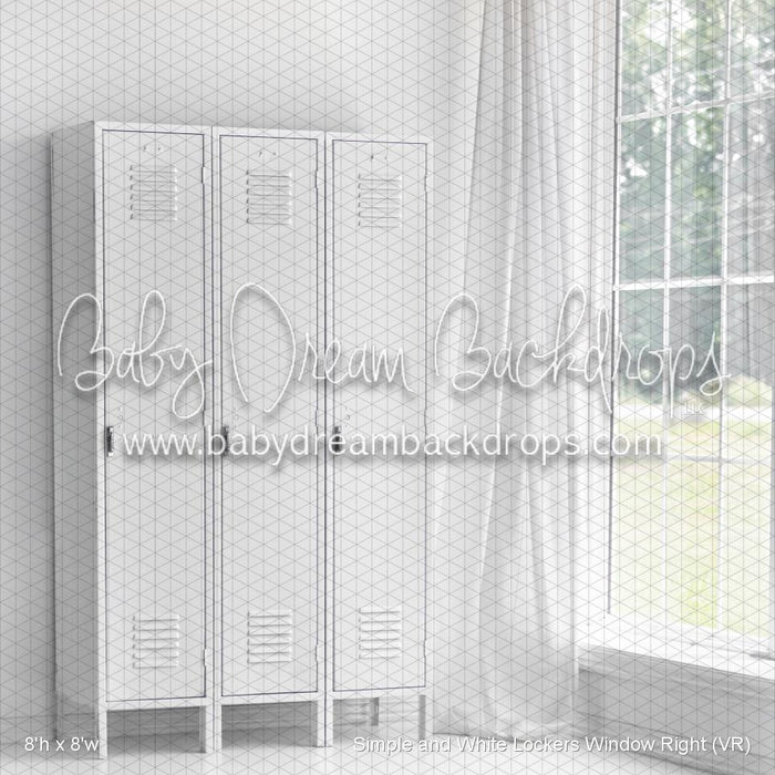 Simple and White Lockers Window Right (VR)