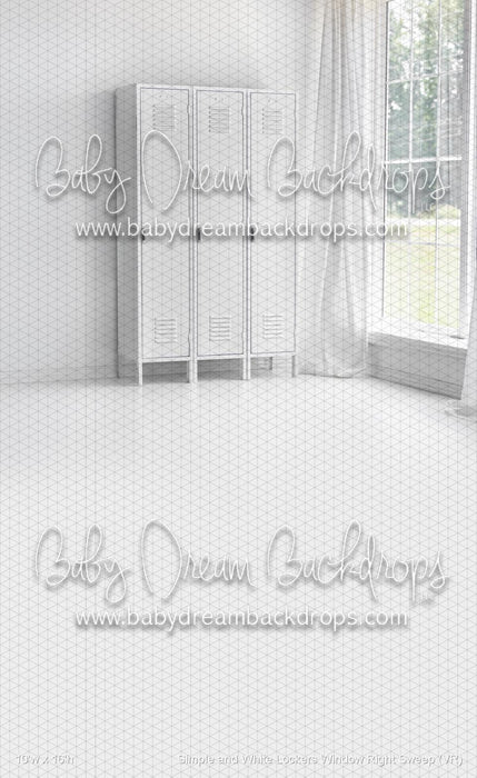 Simple and White Lockers Window Right Sweep (VR)