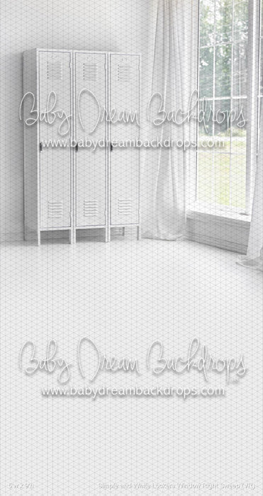 Simple and White Lockers Window Right Sweep (VR)