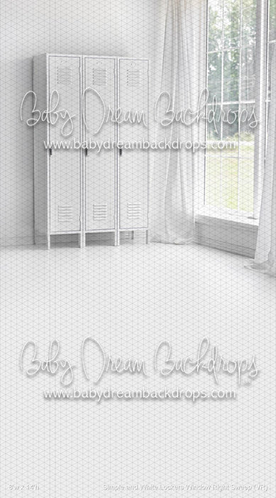 Simple and White Lockers Window Right Sweep (VR)