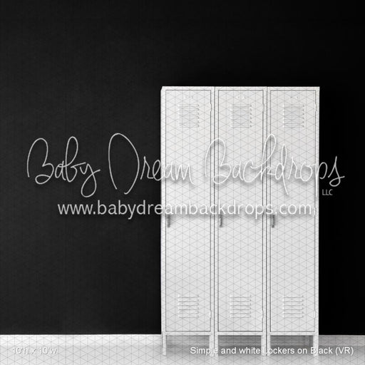 Simple and white Lockers on Black (VR)