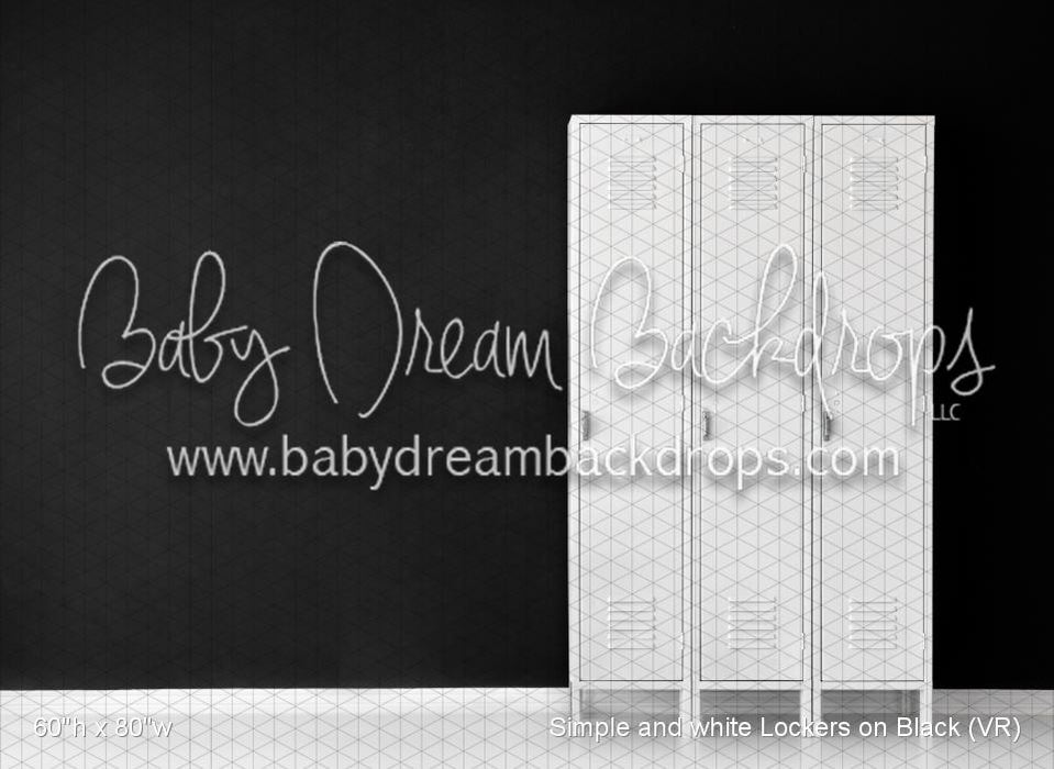 Simple and white Lockers on Black (VR)