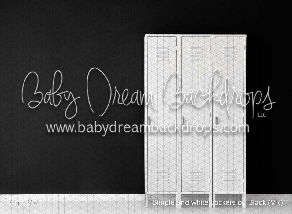 Simple and white Lockers on Black (VR)