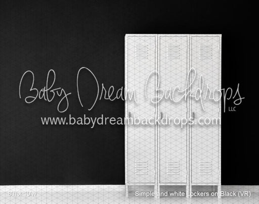 Simple and white Lockers on Black (VR)