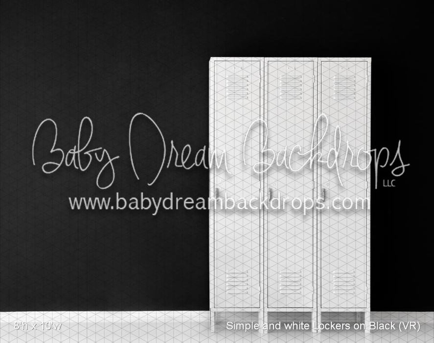 Simple and white Lockers on Black (VR)