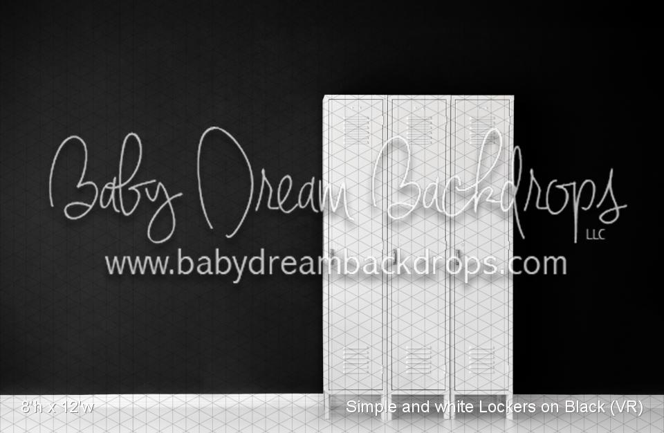 Simple and white Lockers on Black (VR)