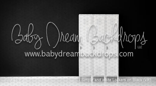 Simple and white Lockers on Black (VR)