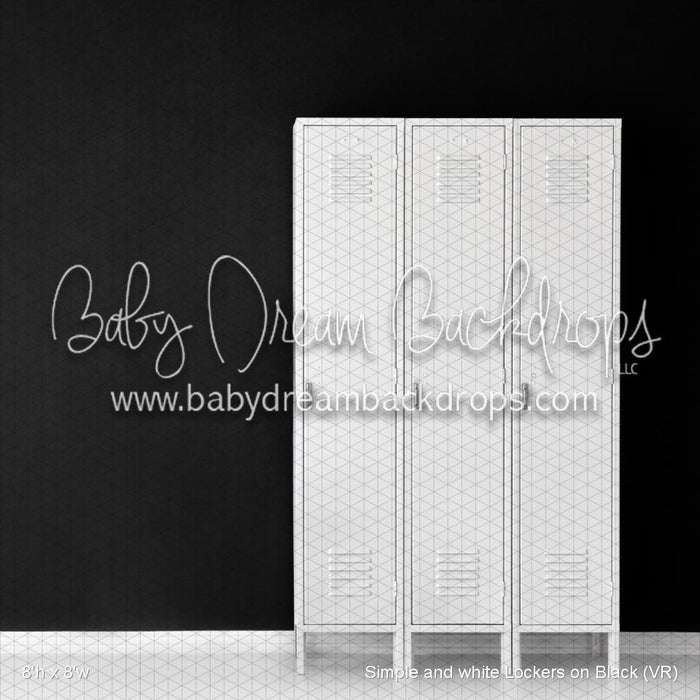 Simple and white Lockers on Black (VR)