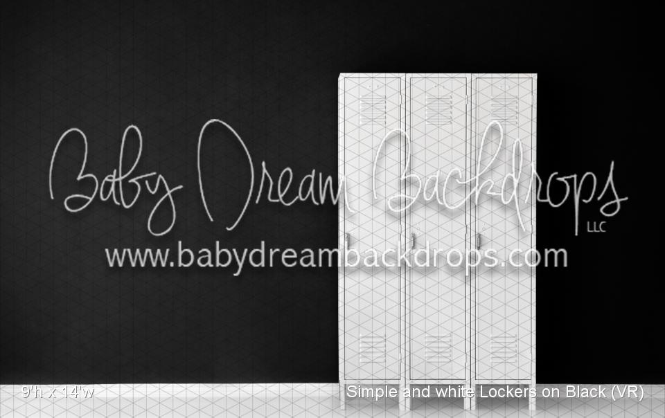 Simple and white Lockers on Black (VR)