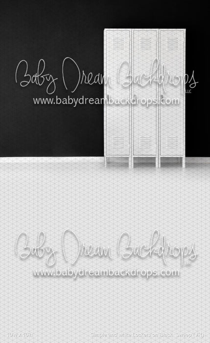 Simple and white Lockers on Black  Sweep (VR)