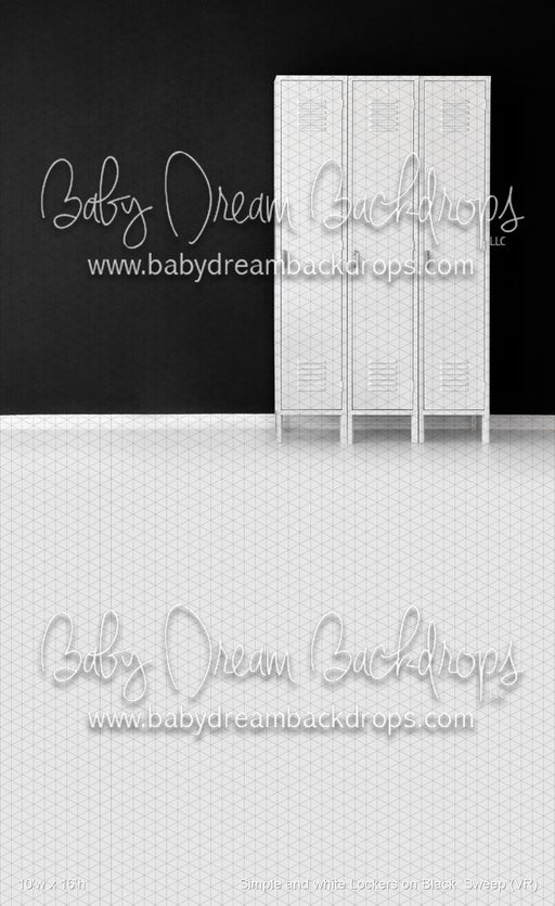 Simple and white Lockers on Black  Sweep (VR)