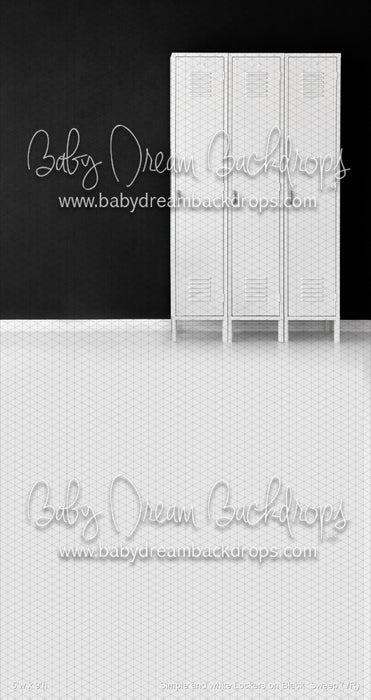 Simple and white Lockers on Black  Sweep (VR)