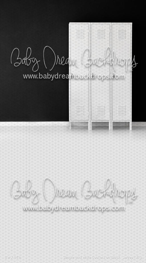 Simple and white Lockers on Black  Sweep (VR)