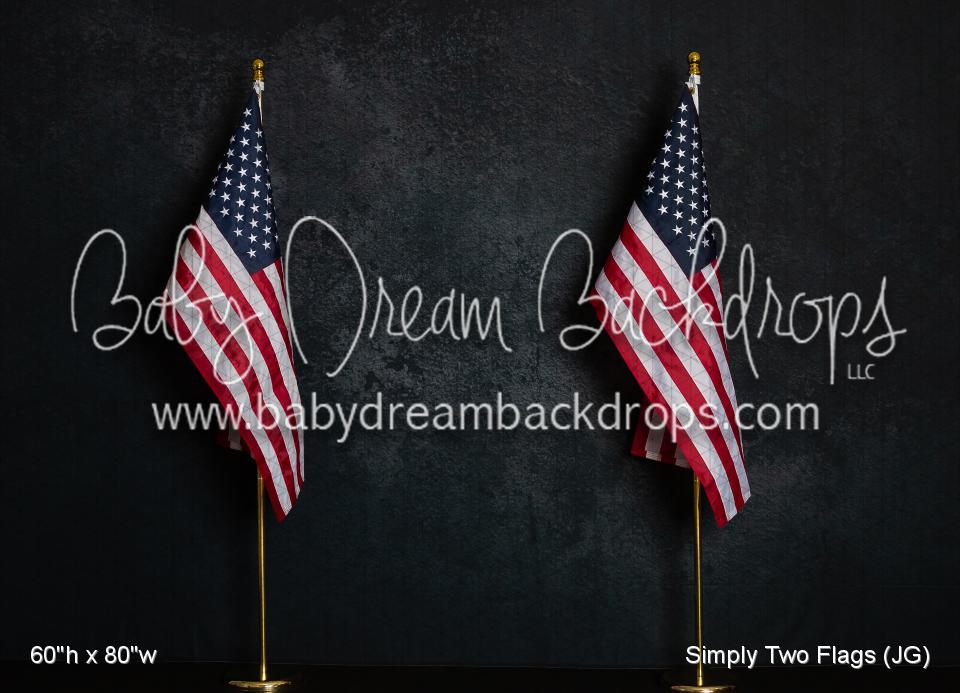 Simply Two Flags (JG) — Baby Dream Backdrops