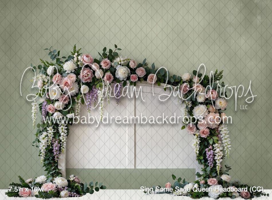 Sing Some Sage Queen Headboard (CC)