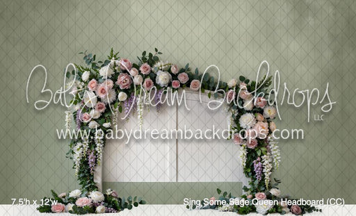 Sing Some Sage Queen Headboard (CC)