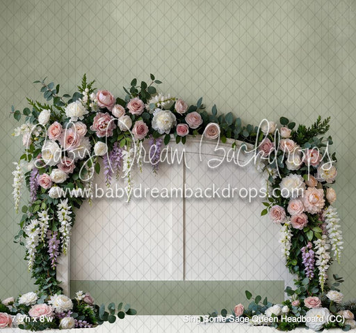 Sing Some Sage Queen Headboard (CC)