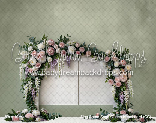 Sing Some Sage Queen Headboard (CC)