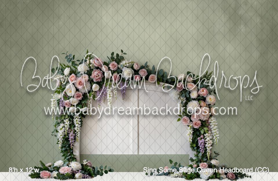 Sing Some Sage Queen Headboard (CC)