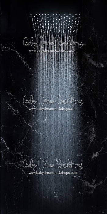 Skinny Black Marble Shower (CC)