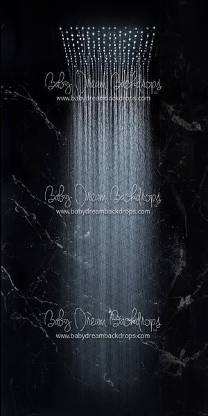 Skinny Black Marble Shower (CC)