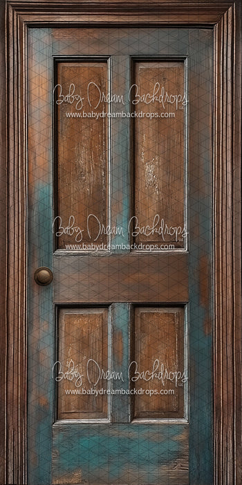 Skinny Door Aged Blue (Left Knob) (CC)