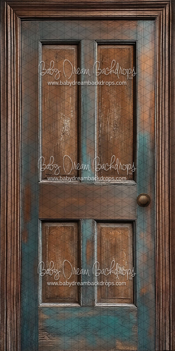 Skinny Door Aged Blue (Right Knob) (CC)