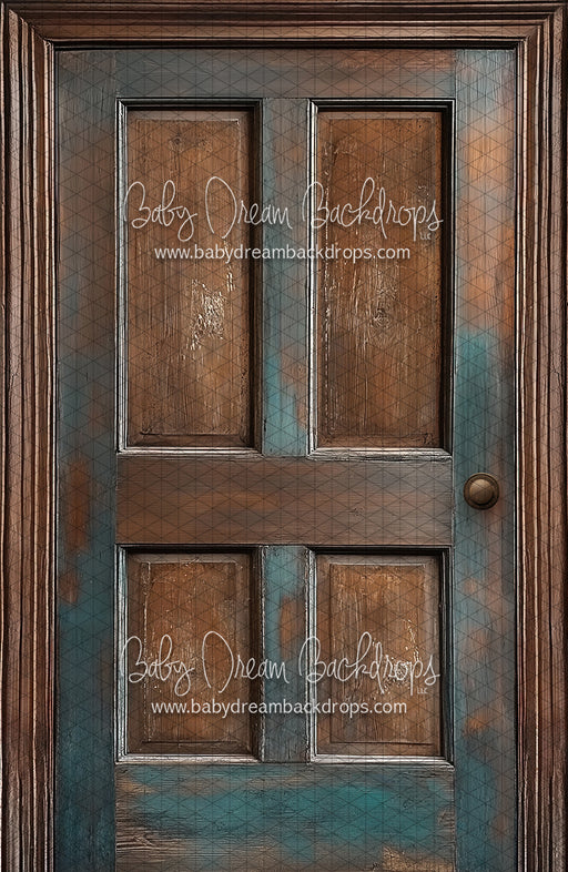 Skinny Door Aged Blue (Right Knob) (CC)