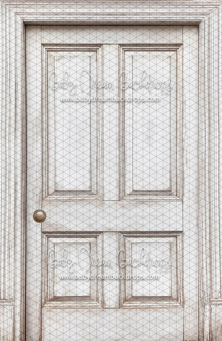 Skinny Door White Washed (Left Knob) (CC)