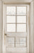 Skinny Door White Washed Window (Left Knob) (CC)