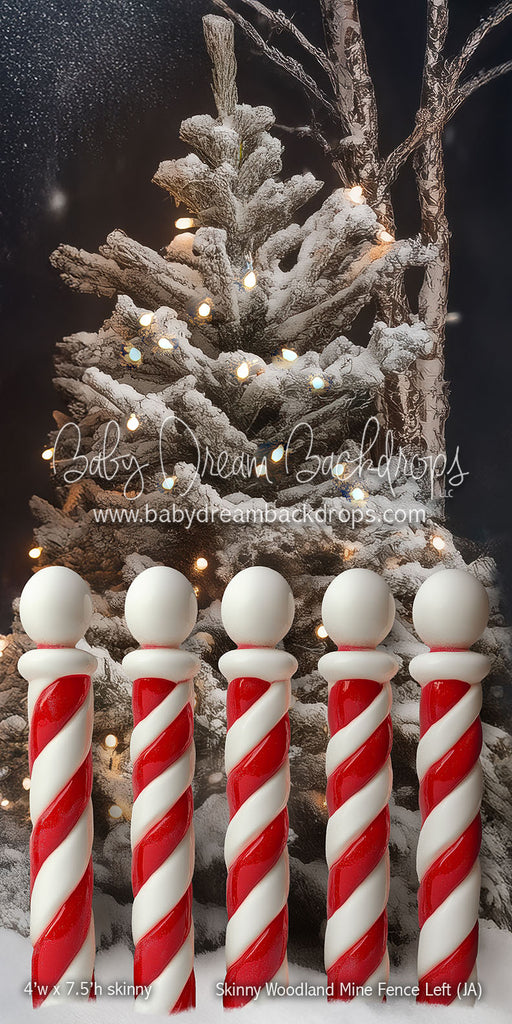 Skinny Woodland Mint Fence Left (JA)